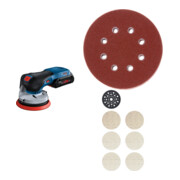 Set Bosch Akku-Exzenterschleifer GEX 18V-125 + BOSCH Bosch Schleifblatt-Set...