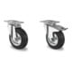 Set CASCOO Lenkrolle ø 200 mm Serie SWS4 Rollenlager + Lenkrolle mit Totalfeststeller ø 200 mm Serie SWS4 Rollenlager
