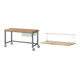 Set STIER Fahrbare Werkbank Premium mit 1 Schublade BxTxH 1500x700x880 mm +...