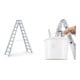 Set ZARGES Saferstep B - LM-Stufen-Stehleiter 2 x 10 Stufen + Eimerhaken verz. f.Sprossenleitern