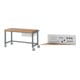 Set STIER Fahrbare Werkbank Premium mit 1 Schublade BxTxH 1500x700x880 mm +...