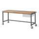 Set STIER Fahrbare Werkbank Premium mit 1 Schublade BxTxH 2000x700x880 mm +...