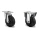 Set CASCOO Lenkrolle ø 125 mm Serie P4S4 Rollenlager + Bockrolle ø 125 mm Serie P4S4 Rollenlager-1