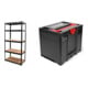 Set STIER Steck-Fachbodenregal Fachlast 350kg BxTxH 900x450x1800 mm + Systainer³ IV Black Edition-1