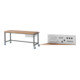 Set STIER Fahrbare Werkbank Premium mit 1 Schublade BxTxH 2000x700x880 mm +...