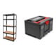 STIER Steck-Fachbodenregal Fachlast 350kg BxTxH 900x450x1800 mm + STIER Systainer³ III Black Edition