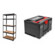 Set STIER Steck-Fachbodenregal Fachlast 350kg BxTxH 900x450x1800 mm + Systainer³ III Black Edition-1