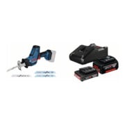 Set Bosch scie sabre sans fil GSA 18 V-LI C version Solo + kit de démarrage 1x GBA 18V 2,0Ah + 1x GBA 18V 4,0Ah + GAL 18V-40