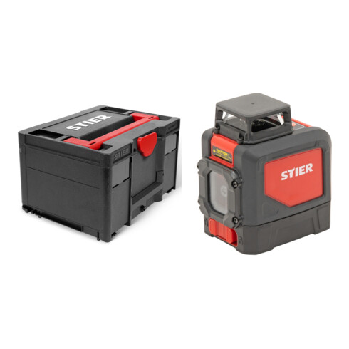 Set STIER Systainer³ III Black Edition + Kreuzlinienlaser 360° x 120°
