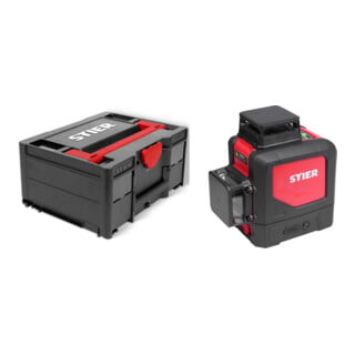 Set STIER Systainer³ II Black Edition + Kreuzlinienlaser 3x360° 903CR