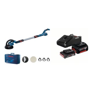 Set Bosch Trockenbauschleifer GTR 55-225 + Starter-Set: 1x GBA 18V 2,0Ah + 1x GBA 18V 4,0Ah + GAL 18V-40