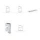 Set Weitspannregal Speed-RackGr 2470x2000x400 mm + SPEED-RACK Zusatzfachebene 2000x400 mm in verzinkt mit Stahlpaneelen + Weitspannregal vzk 1700x400x2470 Stahlp + Weitspannregal vzk 2500x400x2470 Stahlp + Zubehör Päckchen Verdübelungsset SPEED-RACK vzk m
