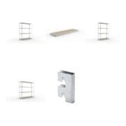 Set Weitspannregal SPEED RACK2000x600x2470 mm verz. + SPEED-RACK Zusatzfachebene 2000x600 mm in verzinkt mit Spanplatte + Weitspannregal vzk 1700x600x2470 Spanp. + Weitspannregal SPEED RACK2500x600x2470 mm verz. + Zubehör Päckchen Verdübelungsset SPEED-RA