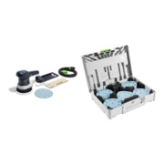 Set Festool Exzenterschleifer ETS 150/5 EQ + Schleifmittel-Systainer³ SYS-STF D125 GR-Set Granat