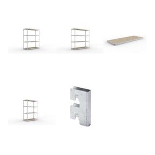 Set META-Regalbau GmbH & Weitspannregal SPEED RACK2000x800x2470 mm verz. +...