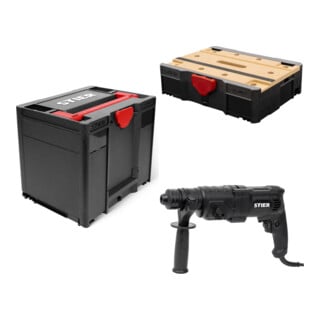 Set STIER Systainer³ IV Black Edition + SDS-Plus Bohrhammer, 800W (professional) + Systainer® T-LOC MFT BLACK-Edition