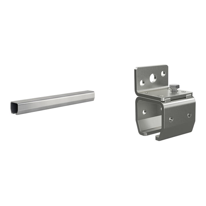 Set MEA Laufrohr Nr. 2 / 2 m / verzinkt + MEA Wandbefestigung Nr.2