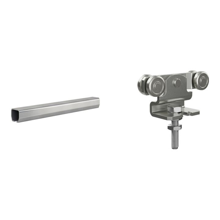 Set MEA Laufrohr Nr. 2 / 2 m / verzinkt + MEA Doppelrolle Nr. 2