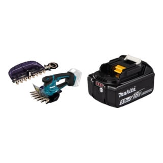 Set Makita Akku-Grasschere 18,0 V DUM604ZX + Akku 18,0 V 5,0 Ah Li-Ion BL1850B