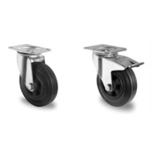 Set CASCOO Lenkrolle ø 200 mm + Lenkrolle mit Totalfeststeller ø 200 mm