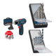 Set Bosch Akku-Bohrschrauber GSR 10,8-2-LI + 7tlg. Robust Line Holzspiralbohrer-Set + 7tlg. Robust Line Betonbohrer-Set-1