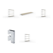 Set META-Regalbau GmbH & Weitspannregal SPEED RACK2500x600x2470 mm verz. +...