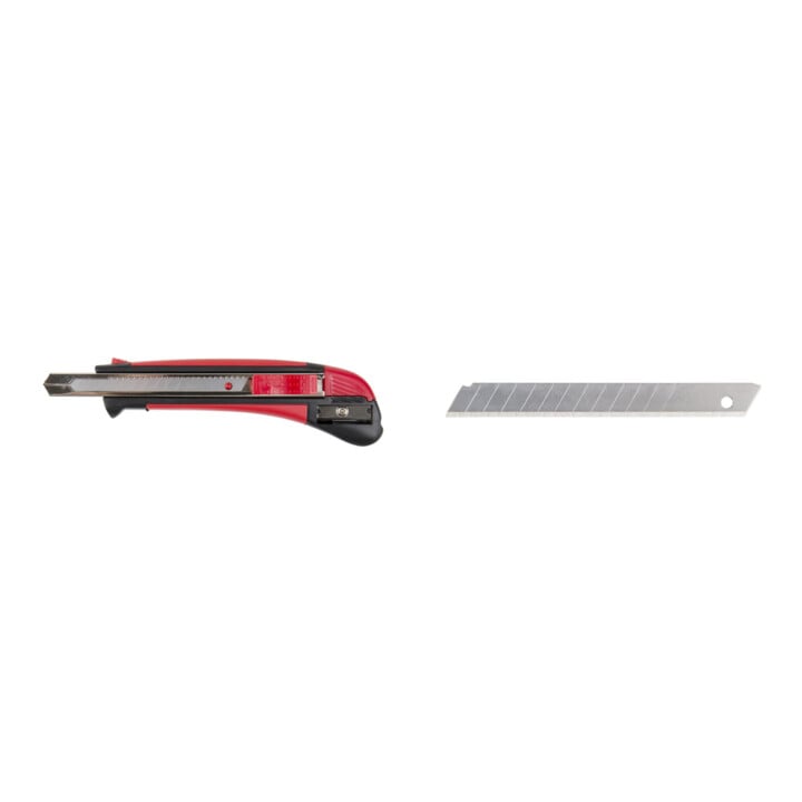 Set STIER Cuttermesser, Breite 9 mm mit Bleistiftanspitzer + Abbrechklinge f r Cuttermesser 9 mm, 10er Pack