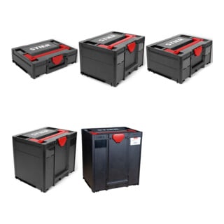 Set STIER Systainer³ I Black Edition + Systainer³ II Black Edition + Systainer³ III Black Edition + Systainer³ IV Black Edition + Systainer³ V Black Edition