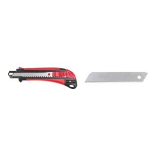Set STIER Cuttermesser, Breite 18 mm mit Bleistiftanspitzer + Abbrechklinge f r Cuttermesser 18 mm, 10er Pack
