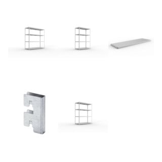 Set META-Regalbau GmbH & Weitspannregal vzk 2500x800x2470 Stahlp +...