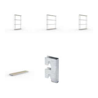 Set META-Regalbau GmbH & Weitspannregal vzk 1700x400x2970 Spanp. +...