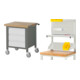 Set STIER Fahrbare Werkbank Premium mit 3 Schubladen BxTxH 750x700x880mm +...