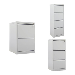 Set STIER Office H ngeregistraturschrank 2 Schubladen einbahnig DIN A4 720x465x620mm + H ngeregistraturschrank 3 Schubladen einbahnig DIN A4 1020x465x620mm + H ngeregistraturschrank 4 Schubladen einbahnig DIN A4 1330x465x620mm