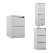 Set STIER Office H ngeregistraturschrank 2 Schubladen einbahnig DIN A4 720x465x620mm + H ngeregistraturschrank 3 Schubladen einbahnig DIN A4 1020x465x620mm + H ngeregistraturschrank 4 Schubladen einbahnig DIN A4 1330x465x620mm