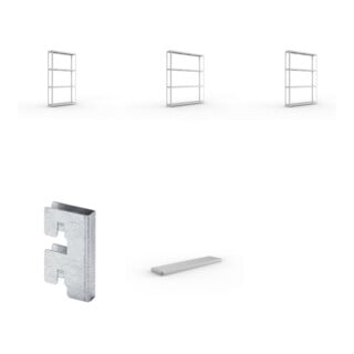 Set META-Regalbau GmbH & Weitspannregal vzk 1700x400x2970 Stahlp +...
