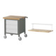 Set STIER Fahrbare Werkbank Premium mit 3 Schubladen BxTxH 750x700x880mm +...