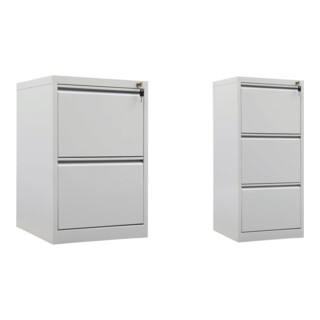 Set STIER Office H ngeregistraturschrank 2 Schubladen einbahnig DIN A4 720x465x620mm + H ngeregistraturschrank 3 Schubladen einbahnig DIN A4 1020x465x620mm