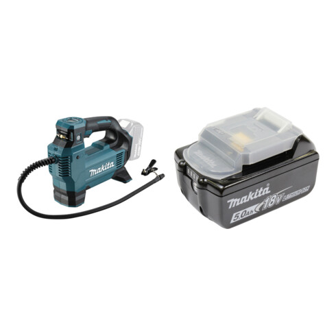 Set Makita Akku-Kompressor 11 bar 18V DMP181Z + Makita Akku 18,0 V 5,0 Ah Li-Ion BL1850B
