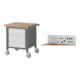 Set STIER Fahrbare Werkbank Premium mit 3 Schubladen BxTxH 750x700x880mm +...