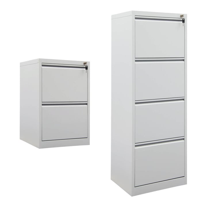 Set STIER Office H ngeregistraturschrank 2 Schubladen einbahnig DIN A4 720x465x620mm + H ngeregistraturschrank 4 Schubladen einbahnig DIN A4 1330x465x620mm