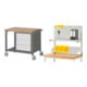 Set STIER Fahrbare Werkbank Premium mit 3 Schubladen BxTxH 1000x700x880mm +...