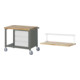 Set STIER Fahrbare Werkbank Premium mit 3 Schubladen BxTxH 1000x700x880mm +...