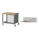 Set STIER Fahrbare Werkbank Premium mit 3 Schubladen BxTxH 1000x700x880mm +...
