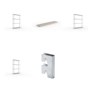 Set META-Regalbau GmbH & Weitspannregal SPEED RACK2000x400x2970 mm verz. +...