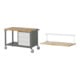 Set STIER Fahrbare Werkbank Premium mit 3 Schubladen BxTxH 1250x700x880mm +...