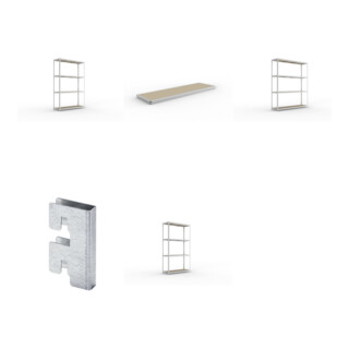 Set META-Regalbau GmbH & Weitspannregal SPEED RACK2000x600x2970 mm verz. +...