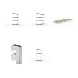 Set META-Regalbau GmbH & Weitspannregal SPEED RACK2000x800x2970 mm verz. +...