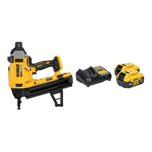 Set DeWalt Akku-Betonnagler, 18V, Basisv. + Akku-Kit (2x 18V/5Ah plus DCB1104)