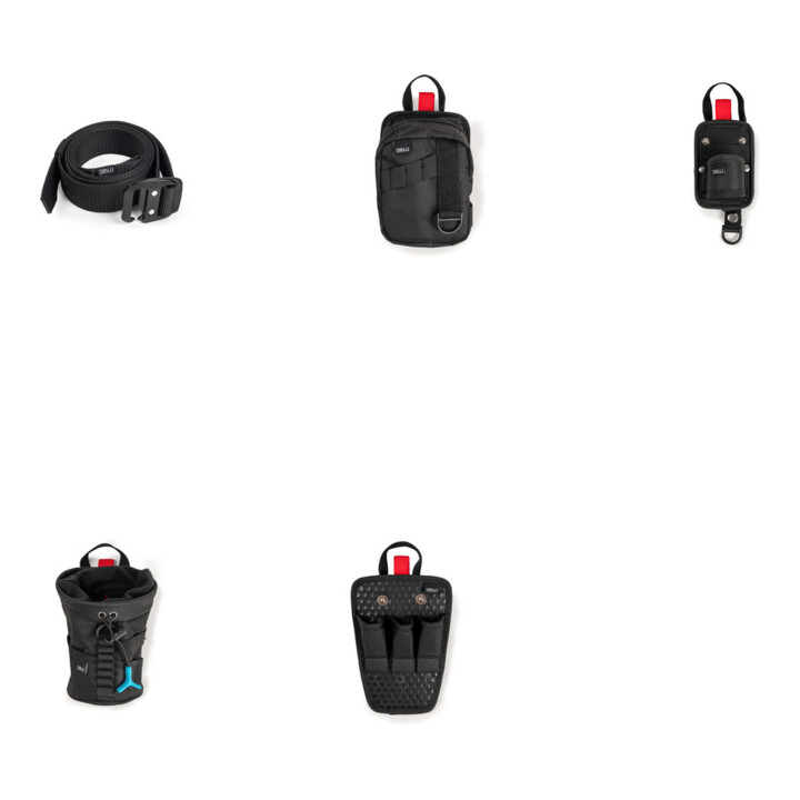 Set B&W Gürtel mit Gürteltaschen (pocket, zipperbag, hammer, universal)