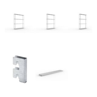 Set META-Regalbau GmbH & Weitspannregal vzk 2500x400x2970 Stahlp +...
